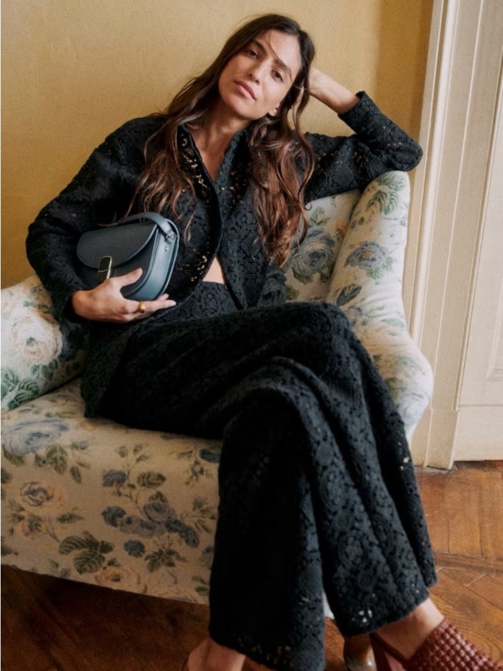 Sezane Fausto Pants (lace/crochet)